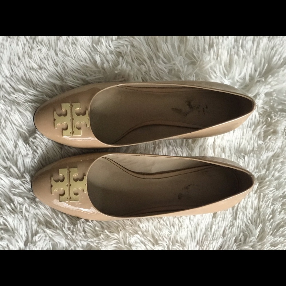 Tory Burch nude block heels size 8 1/2